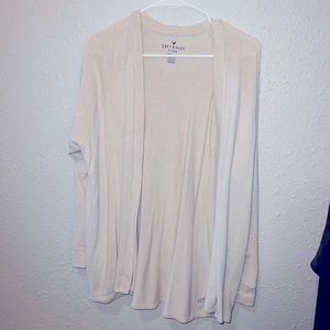 Cream style long cardigan